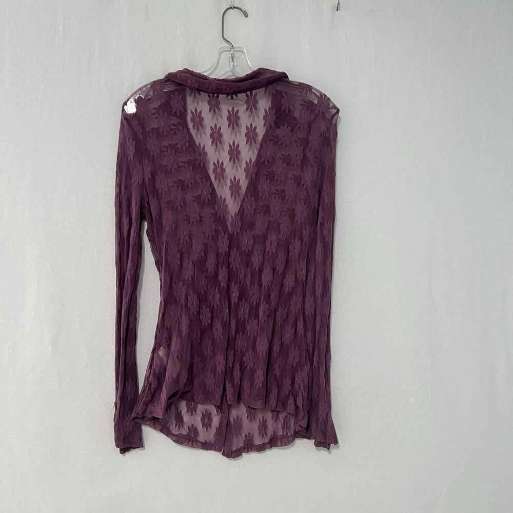 Free People Eggplant Purple Lace Tunic Top Size XL Festival Y2K Style - Picture 8 of 14